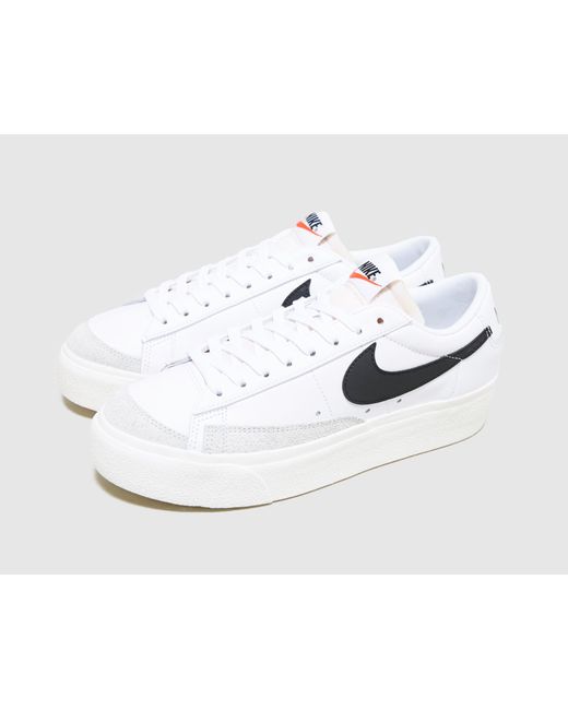 Nike Blazer Low Platform in het Wit - Lyst