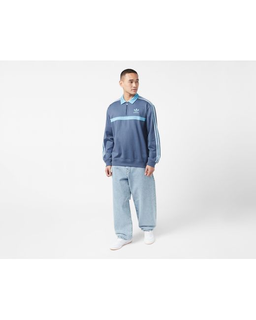 Adidas Originals Collared Sweatshirt in Blue für Herren