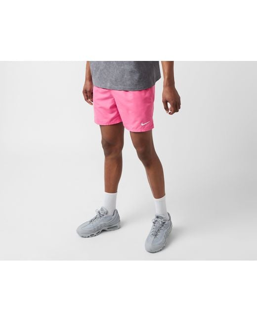Nike Red Swim Essential 5" Volley Shorts for men