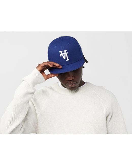 KTZ Blue La Dodgers Upside Down 59fifty Fitted Cap