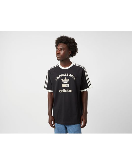 Adidas Originals Black Dept. 3-Stripes T-Shirt for men