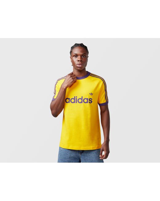 Adidas Originals Yellow Adicolor Classics 3-Stripes Ringer T-Shirt for men