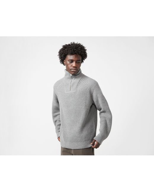 Carhartt Gray Marlon Half Zip Knit Sweater