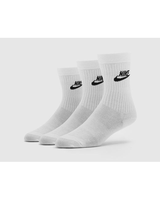 Nike White Sportswear Everyday Essential Crew Socks (3 Pack)