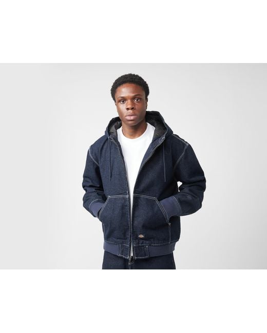 Dickies Blue Hooded Denim Jacket for men