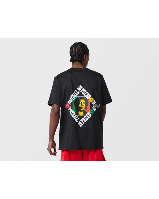 Adidas Originals Black X Bob Marley Trefoil T-Shirt for men