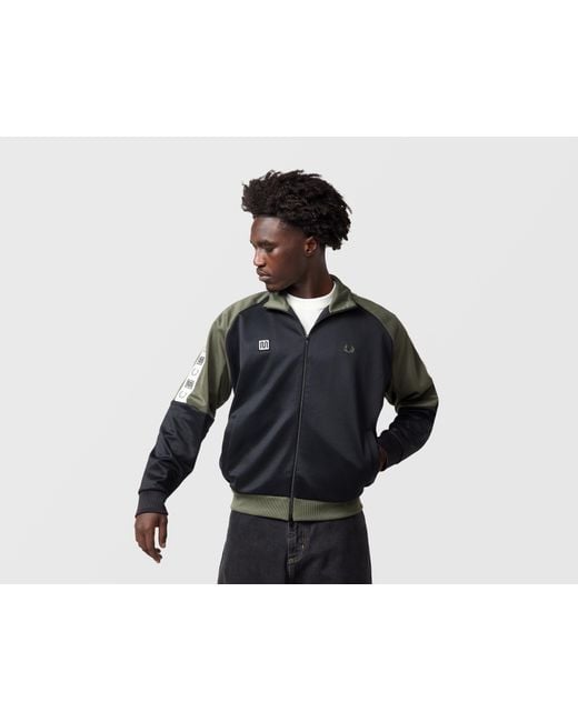 Fred Perry Black X Meyba Taped Track Jacket for men