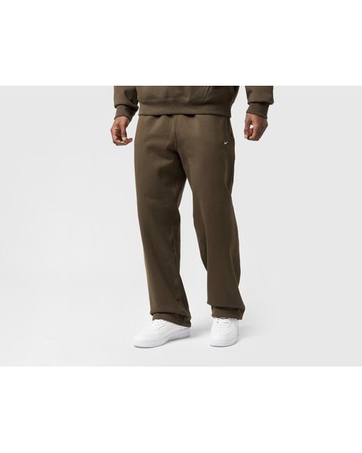 Nike Black Solo Swoosh Open Hem Fleece Pants for men