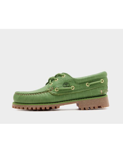 Timberland Green 3 Eye Authentic Boat Shoe