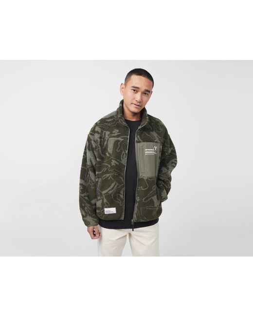 Aape By A Bathing Ape Camo Fleece Jacket in Black for Men Lyst UK