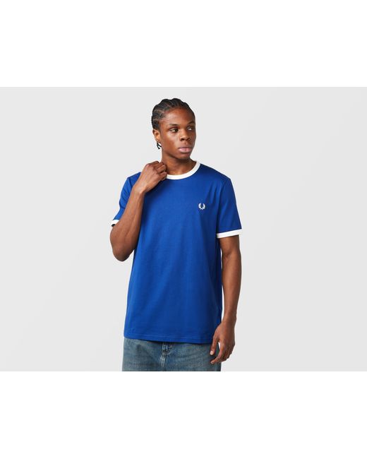 Fred Perry Blue Ringer T-Shirt for men