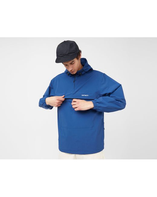 Carhartt Blue Windbreaker Pullover Jacket for men