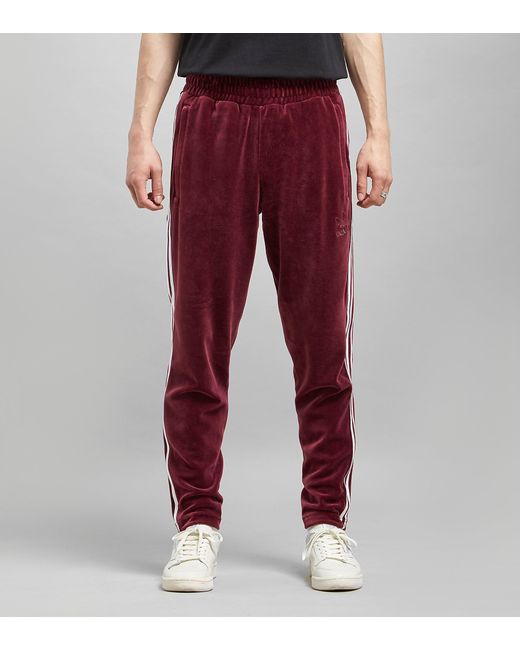 Adidas Originals Velour Track Pants in Red für Herren