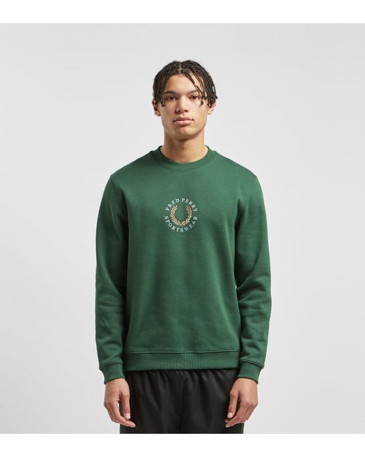 Fred Perry Global Branded Sweatshirt in Green für Herren