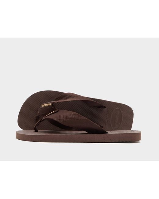 Havaianas Brown Urban Basic Material Flip Flops for men