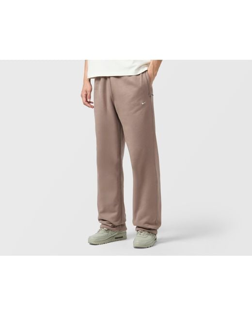 Nike Black Solo Swoosh Open Hem Fleece Pants for men
