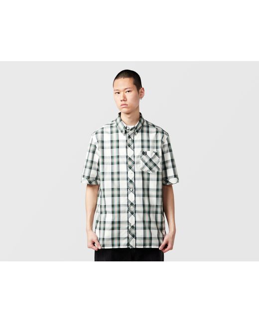 Fred Perry Black Tartan Short Sleeve Shirt for men