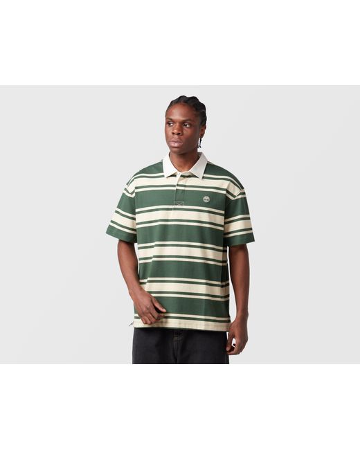 Timberland Green Short Sleeve Rugby Polo for men