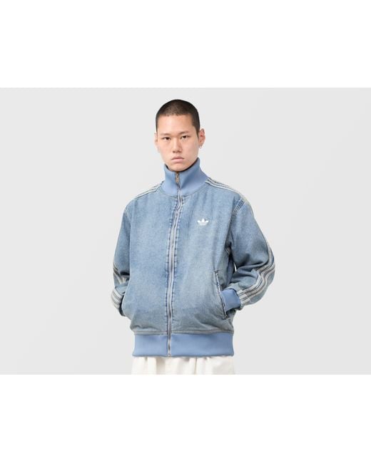 Adidas Blue Firebird Denim Track Top for men