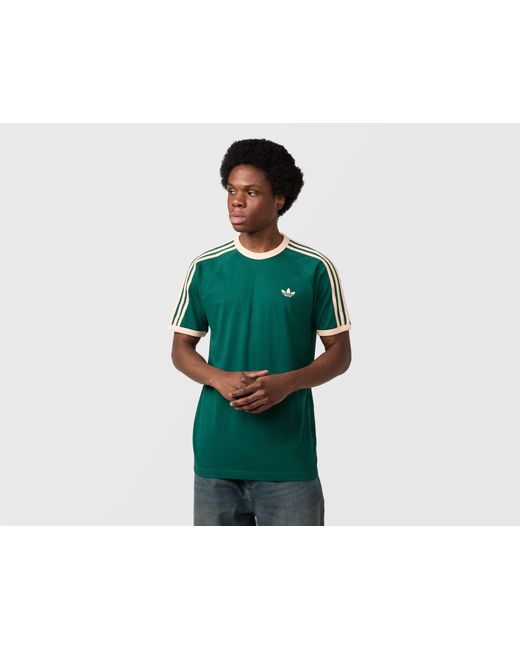 Adidas Originals Green 3-Stripes T-Shirt for men