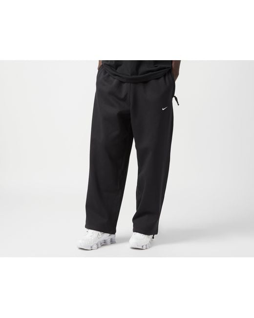 Nike Black Nrg Solo Swoosh Open Hem Fleece Sweatpants for men