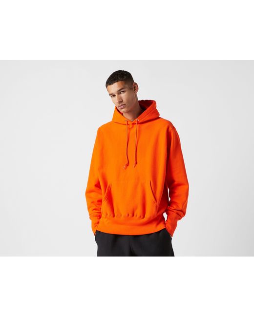 Camber USA Orange 12oz Cross Knit Hooded Sweatshirt for men
