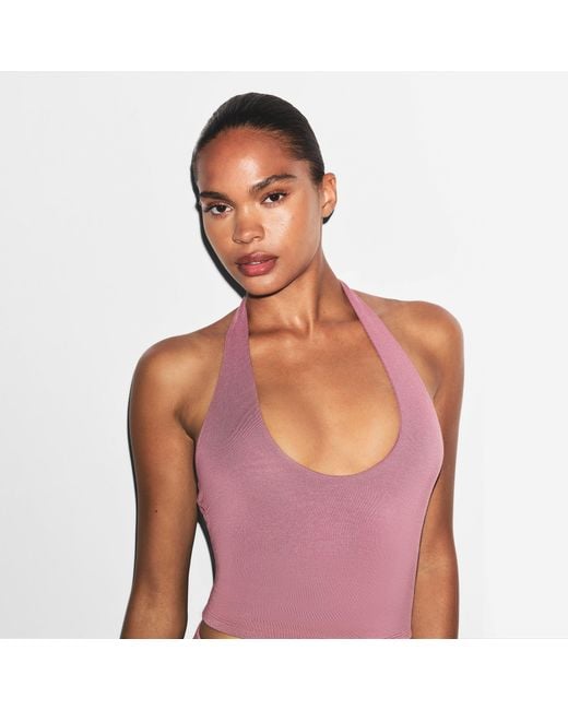 Skims Purple Halter Top