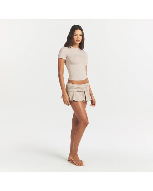 Skims Natural Foldover Mini Skort