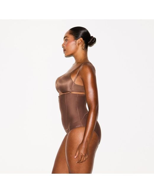 Skims Brown Core Sculpt Waist Cincher Butt Lifting Brief