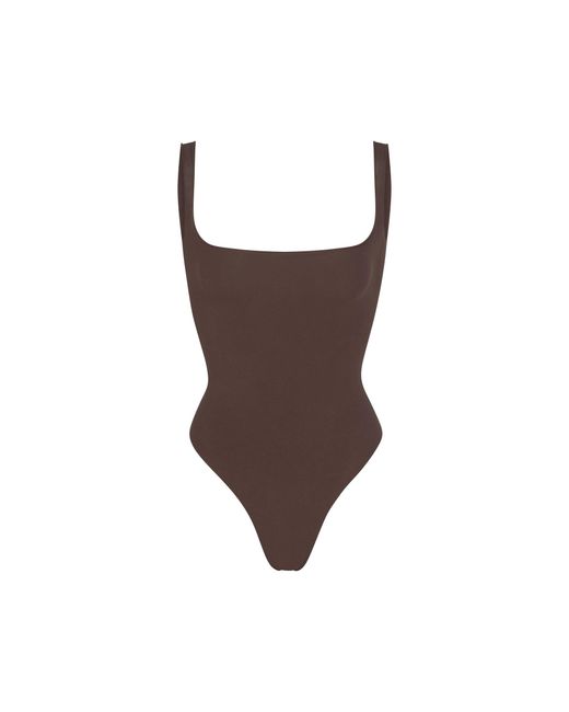 Skims Cami Bodysuit in Brown | Lyst