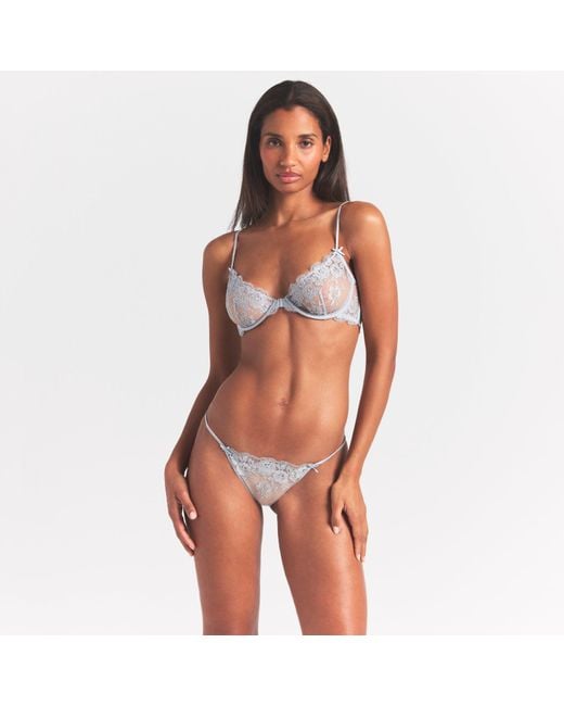 Skims Gray Front Close Unlined Bra