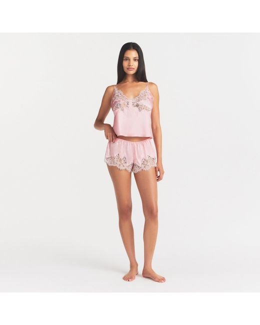 Skims Red Lace Short