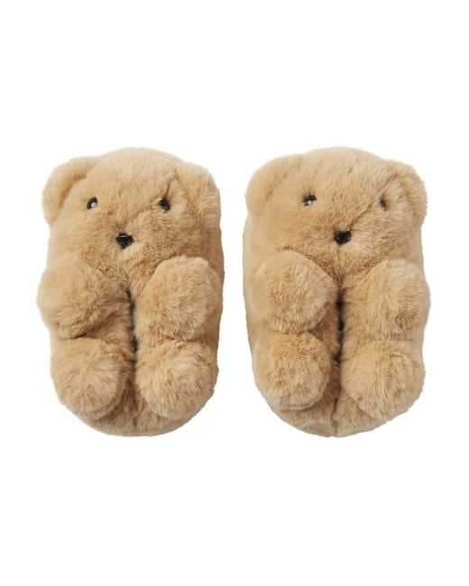 Skims Natural Teddy Bodysuit Bear Slipper