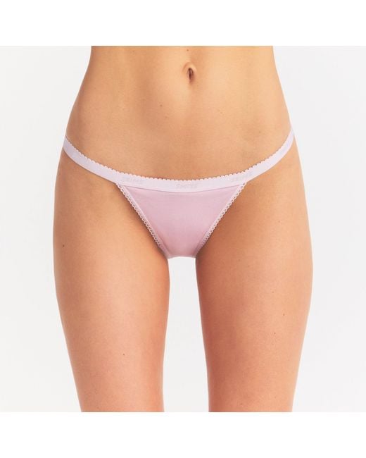 Skims Orange Logo Picot String Bikini