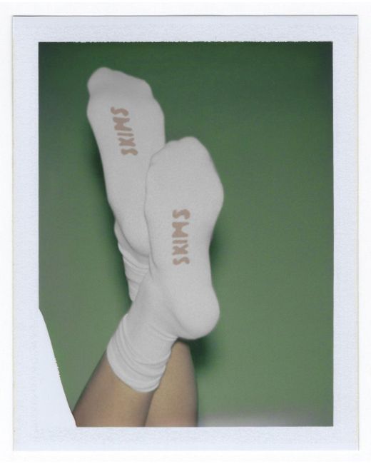 Skims White Everyday Crew Socks