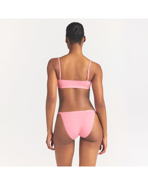 Skims Orange Logo Picot String Bikini