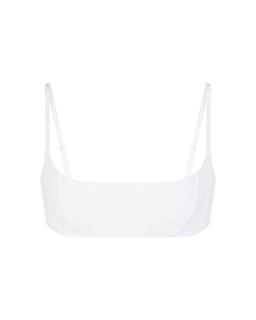 Skims White Corset Bikini Top