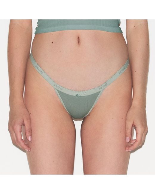 Skims Multicolor Logo Picot Thong 7-Pack