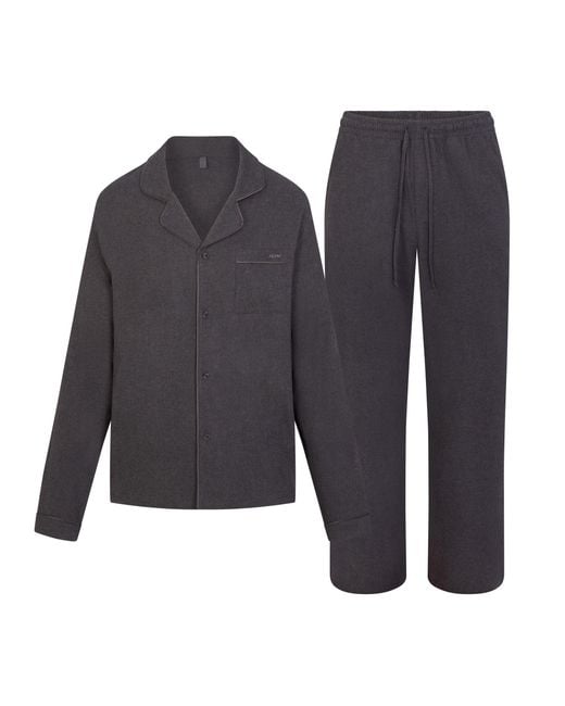 Skims Blue Flannel Sleep Sleep Set for men