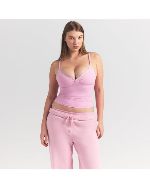 Skims Pink Push-Up Cami Top