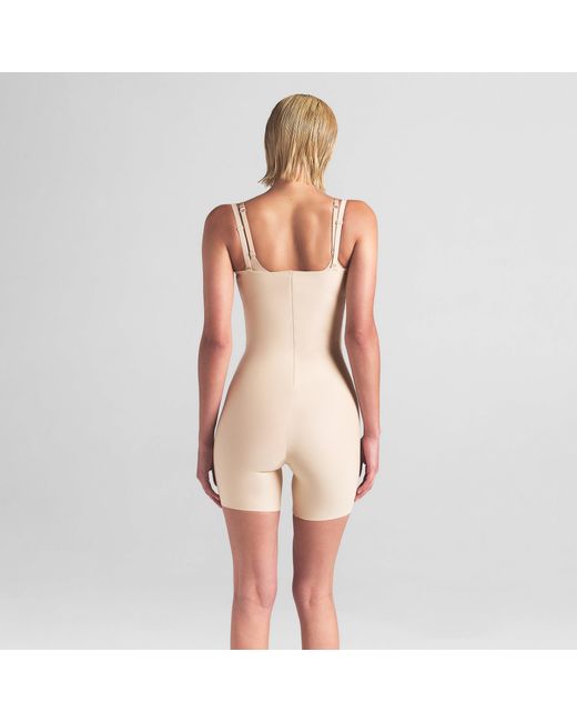 Skims Natural Core Sculpt Open Bust Mid Thigh Bodysuit