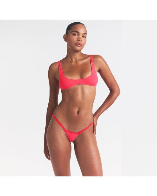 Skims Red Micro Thong