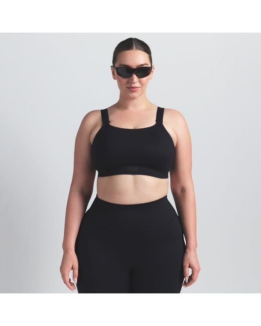 Skims Black Wide Strap Bra