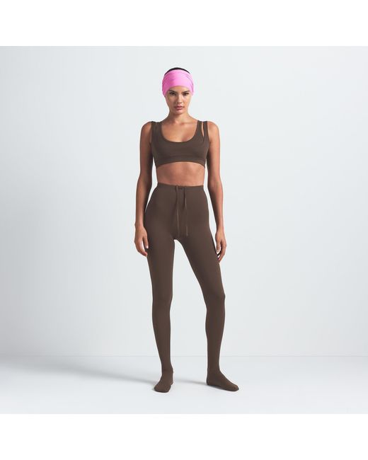 Skims Brown Double Strap Scoop Bra