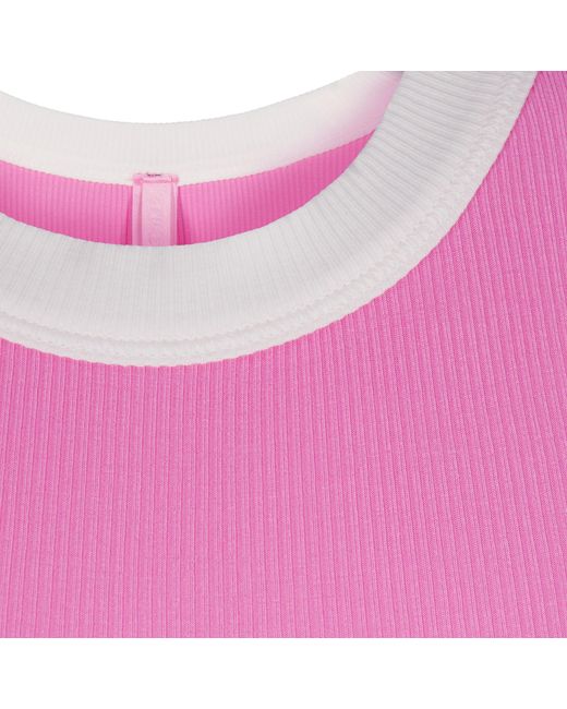 Skims Pink Ringer T-shirt Long Dress