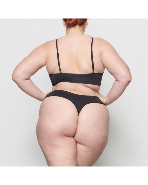 Skims Black Thong