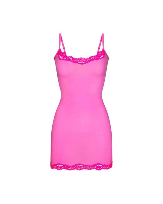 Skims Pink Slip Dress