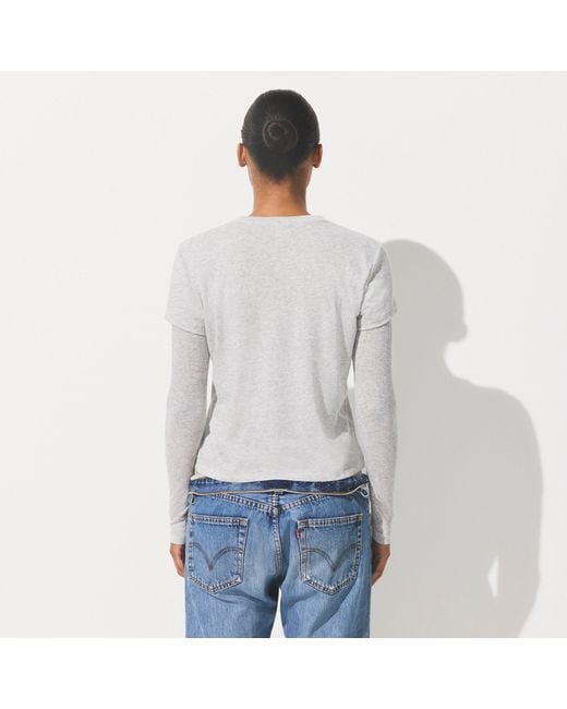 Skims White Jersey T-Shirt
