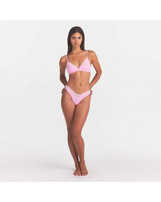 Skims Pink Dipped Thong