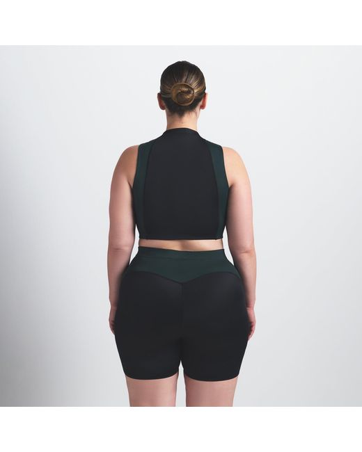 Skims Blue Front Zip Bra